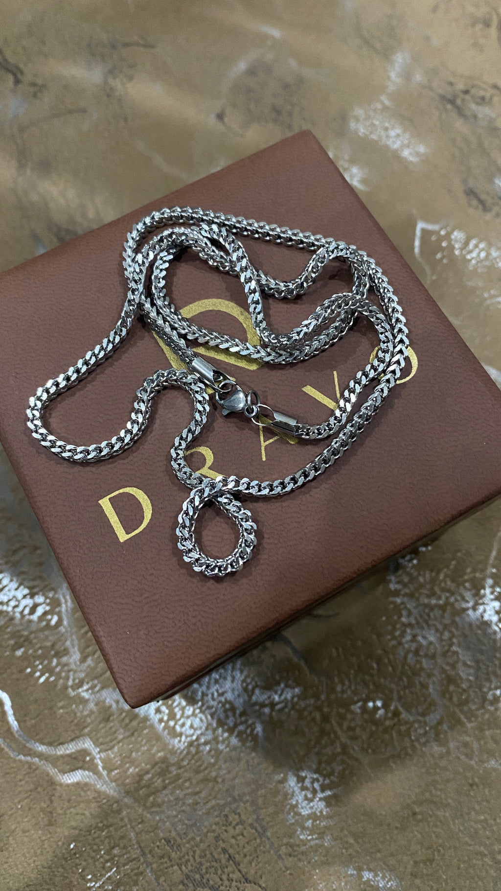 Silver Byzantine Rope Chain Necklace
