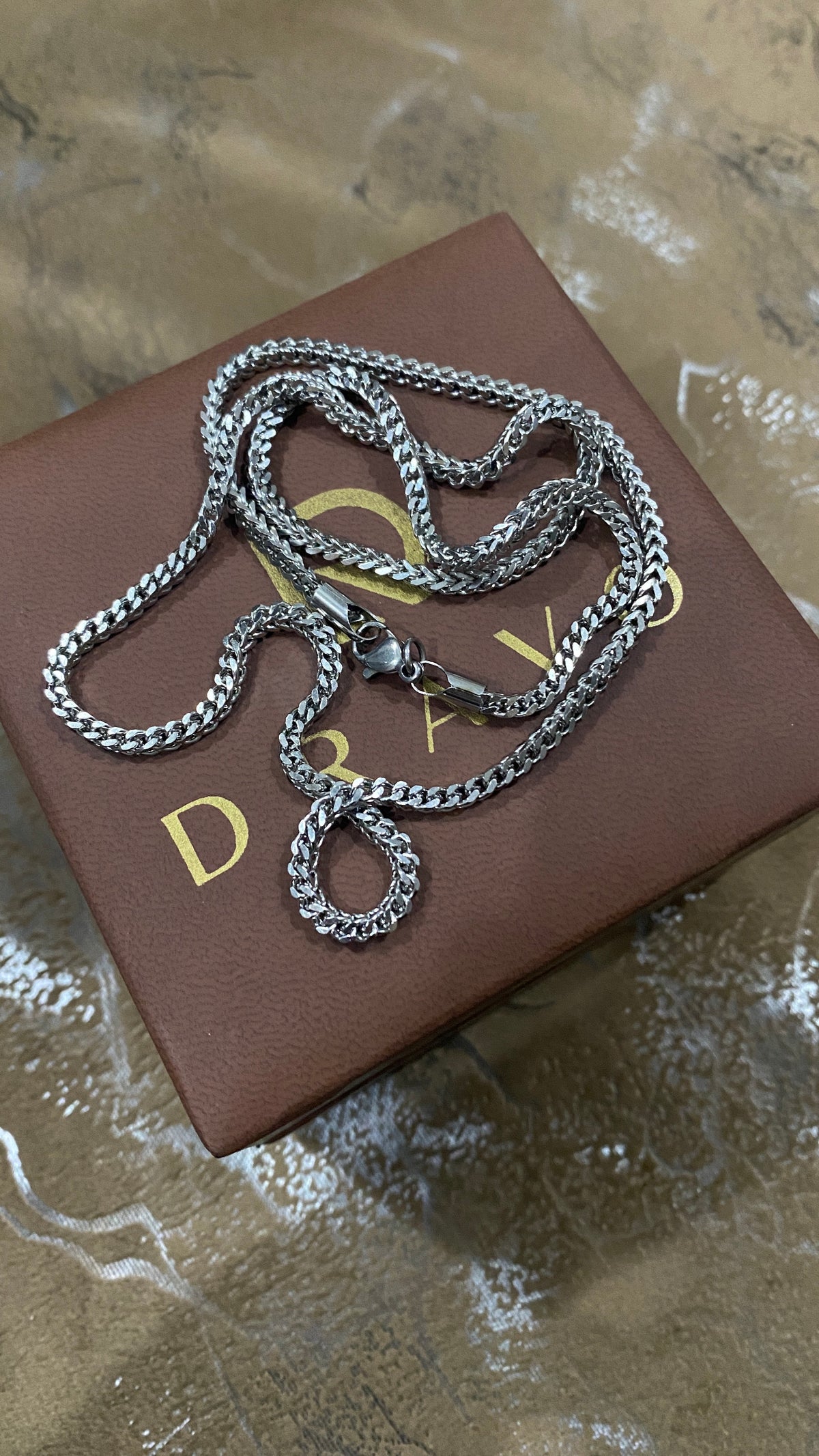 Silver Byzantine Rope Chain Necklace