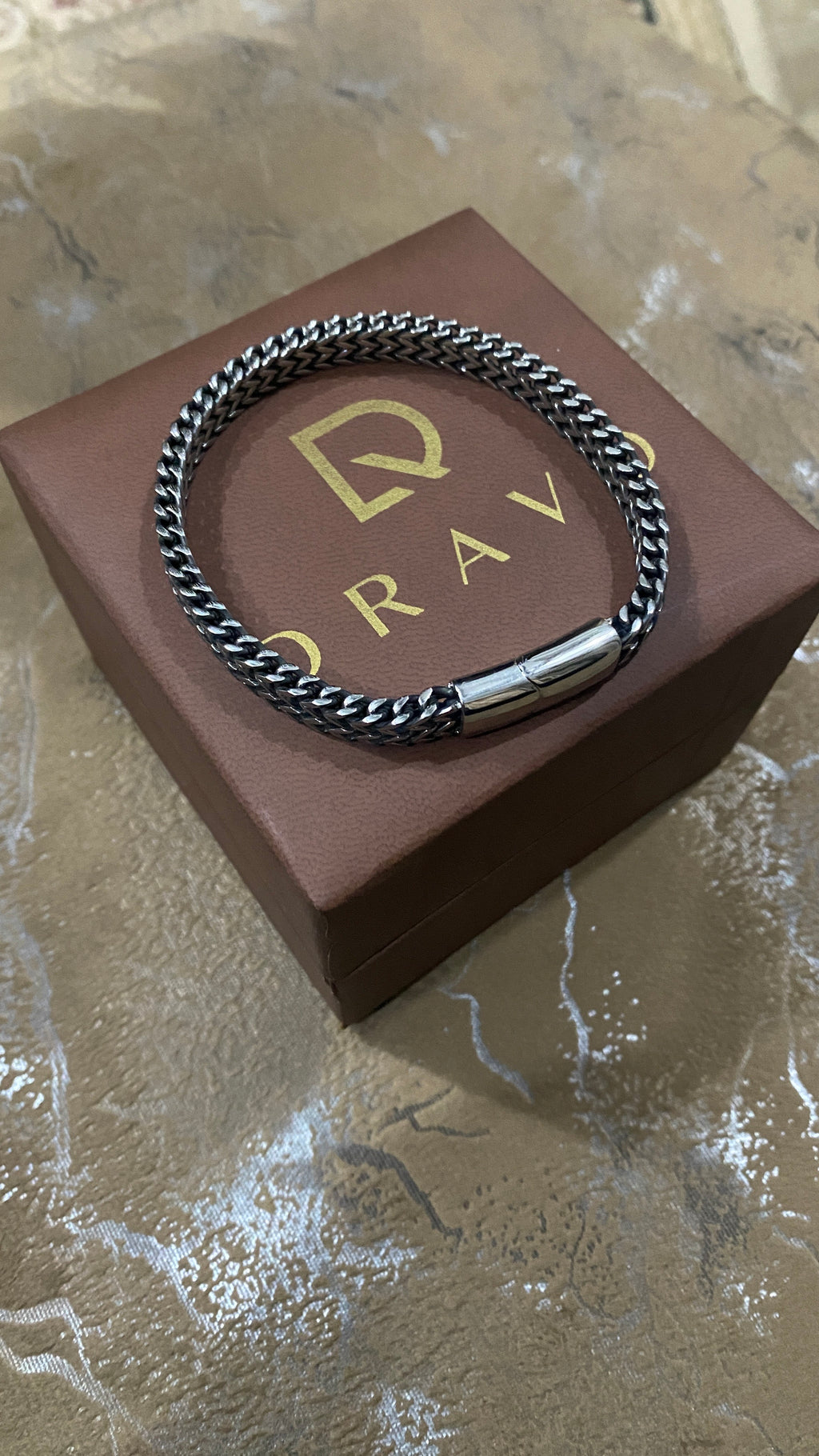 Premium Braided Wheat Bracelet – Black Silver