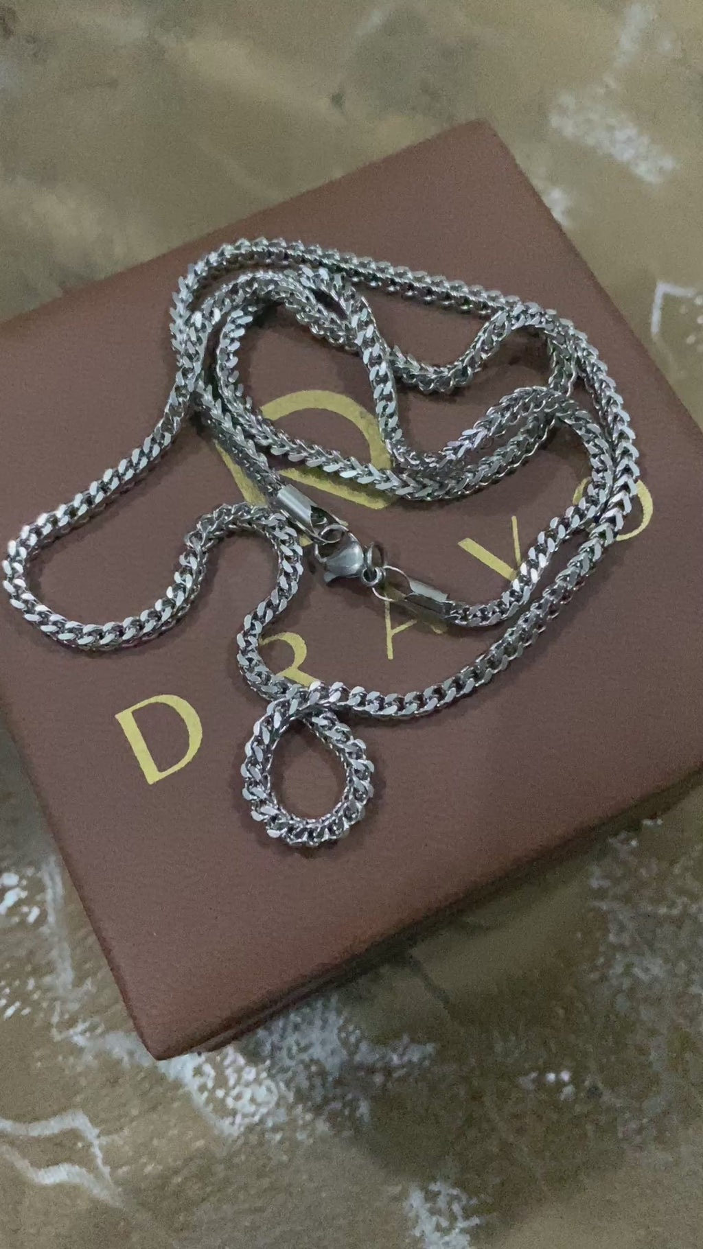 Silver Byzantine Rope Chain Necklace