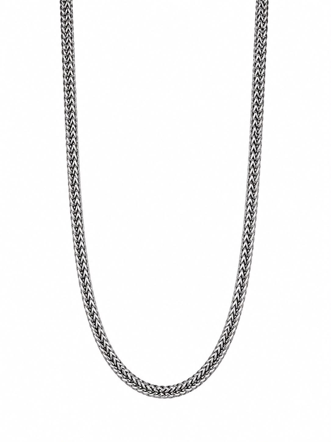 Silver Byzantine Rope Chain Necklace