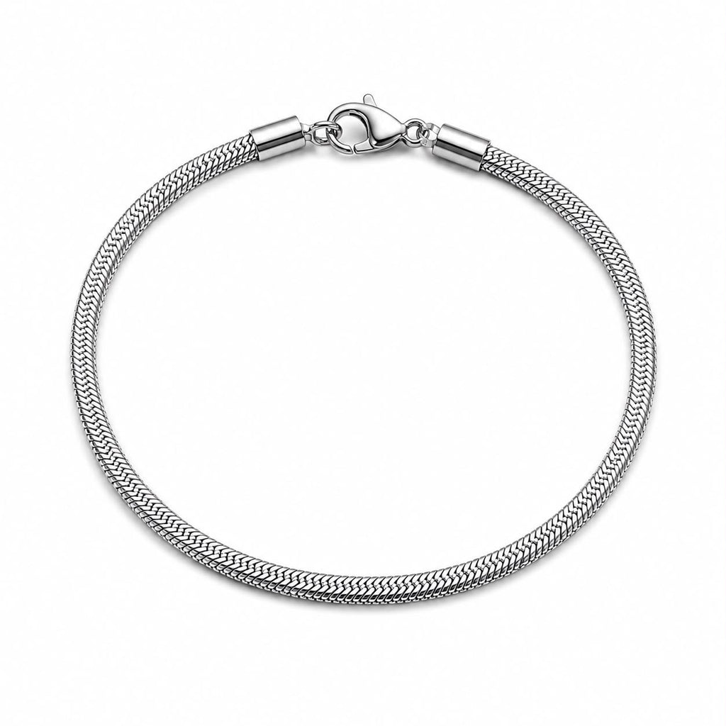Premium Snake Chain Bracelet – Silver