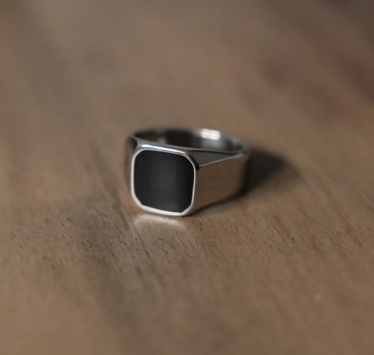 Square Agate Ring [Silver]