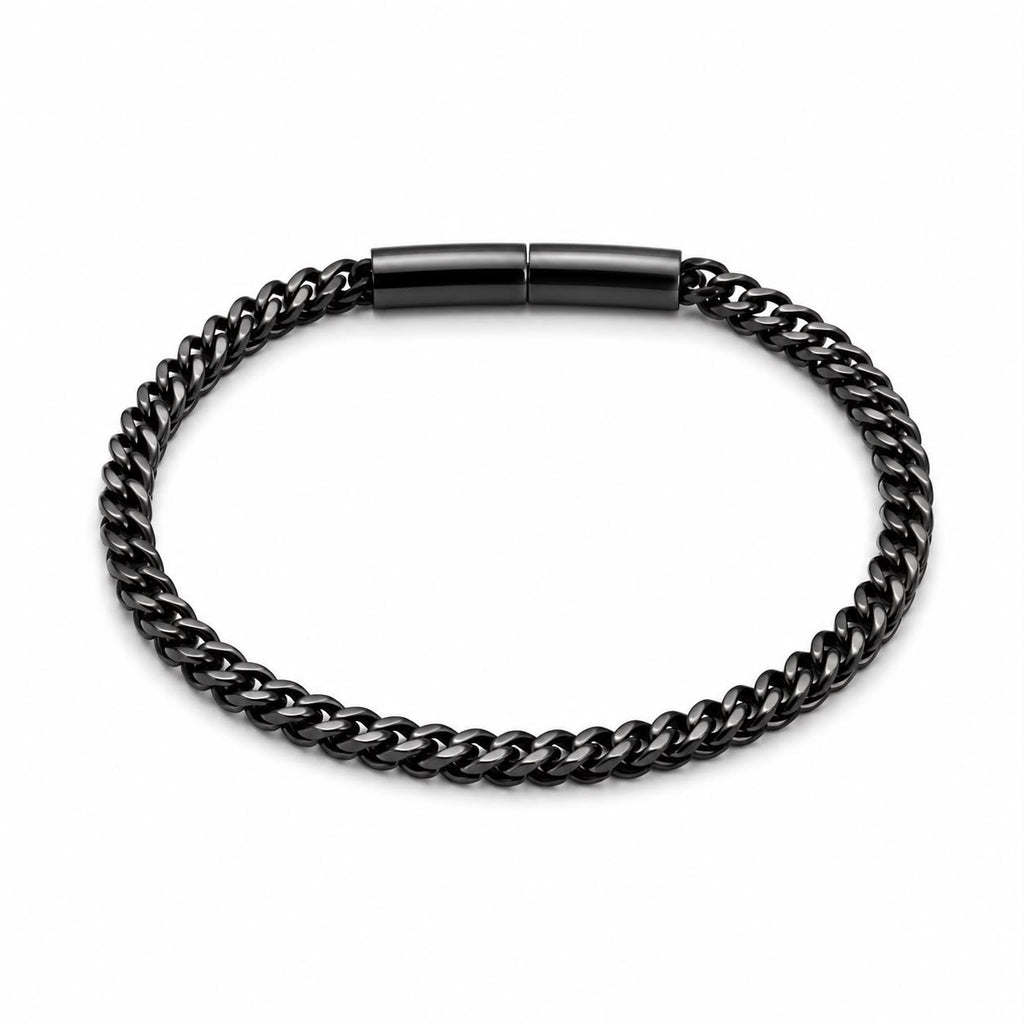 Premium Cuban Link Bracelet – Black