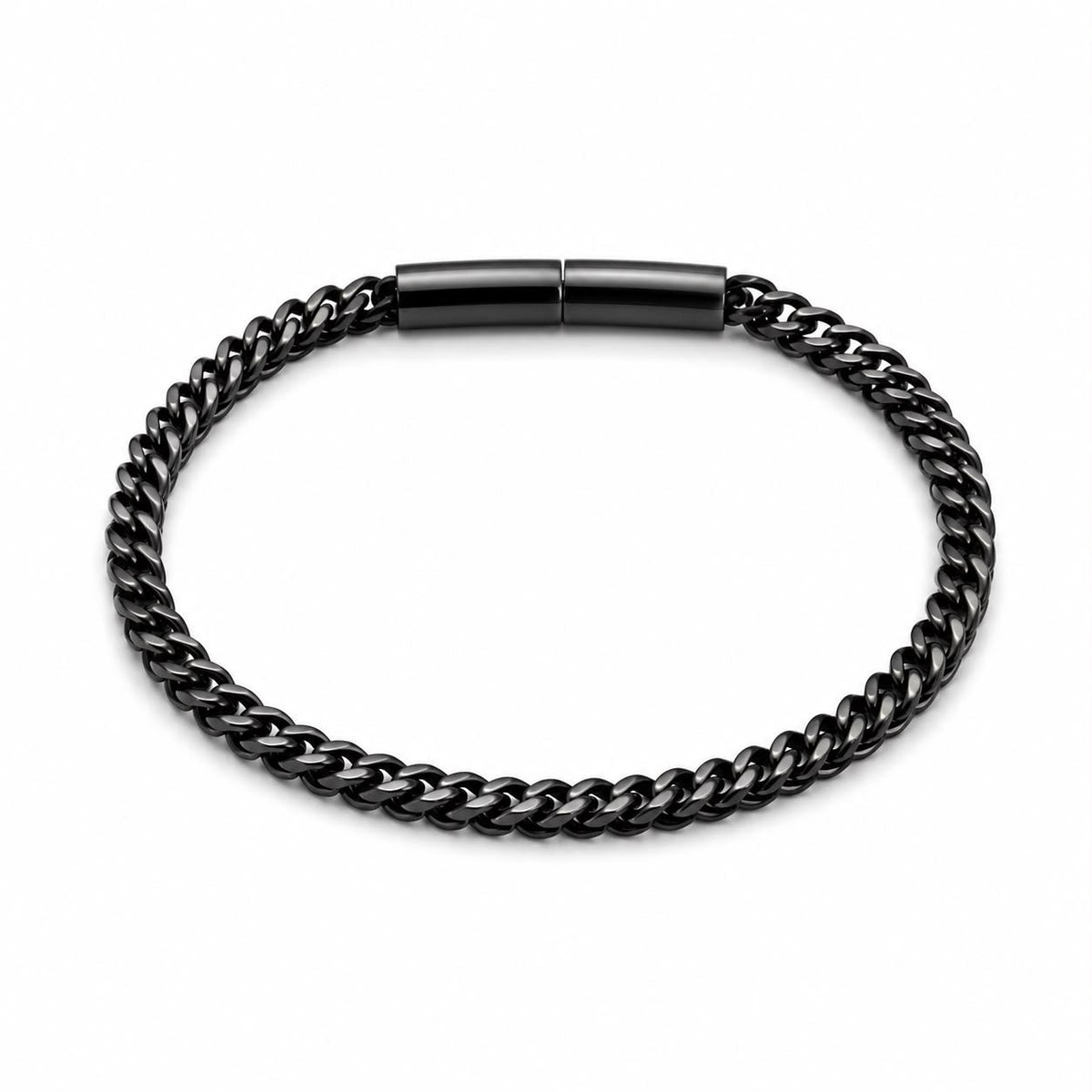 Premium Cuban Link Bracelet – Black